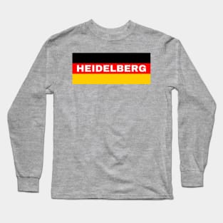 Heidelberg City in German Flag Long Sleeve T-Shirt